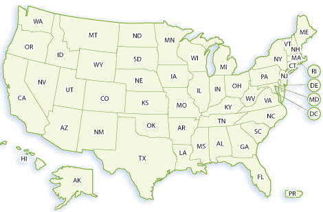 Map of Magnet and Charter Schools in the United States